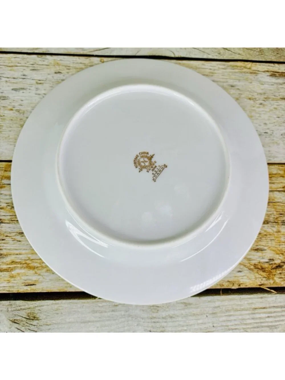 Vintage Noritake DAWN White Gold Verge Japan Porcelain Lunch Salad Plates Set 4